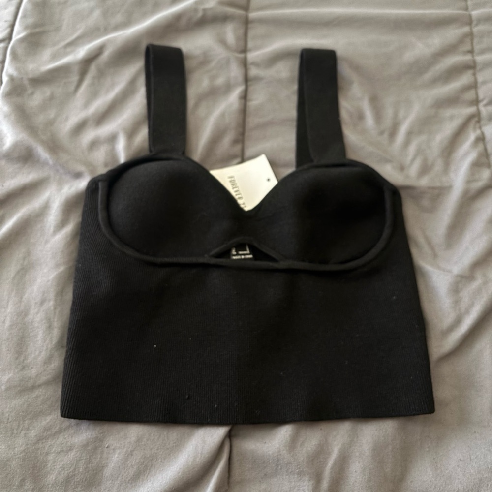 Black Knit Cut Out Tank
